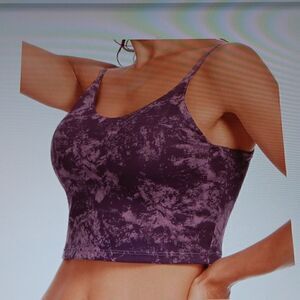 New Along Fit XL Sports Bra Purple Camo New With Tags